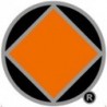 New Style NA Symbol Pin in Harley Orange and Black