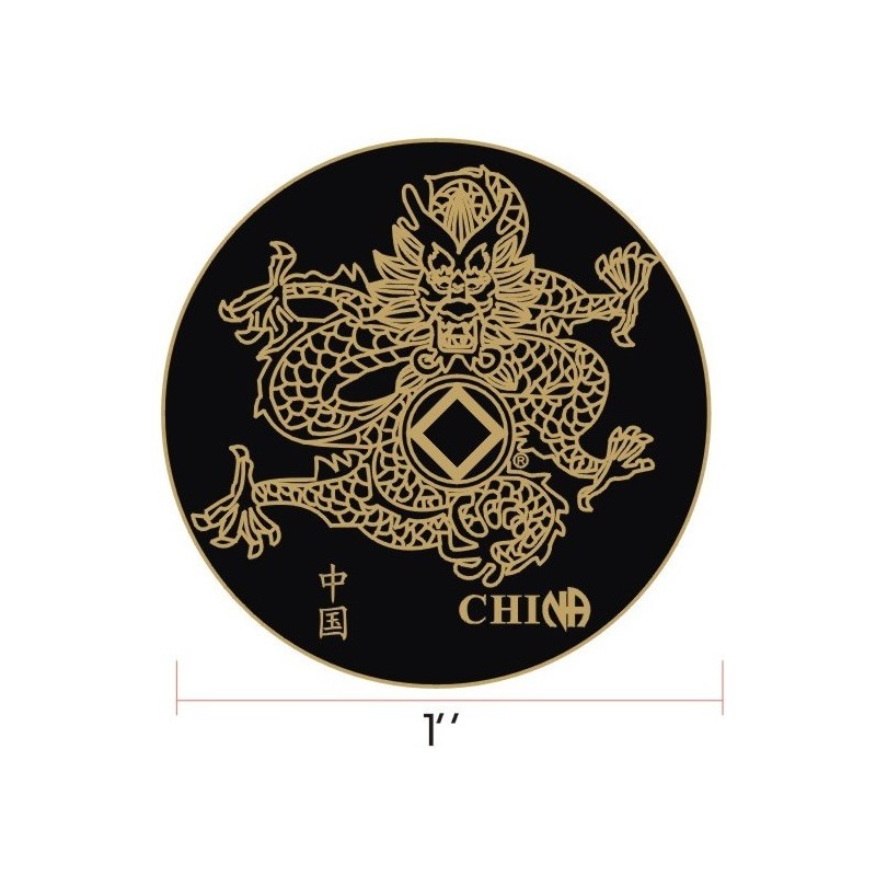 Dragon Logo Pin Black & Gold