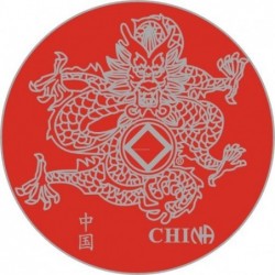 Dragon Logo Pin Red & Silver