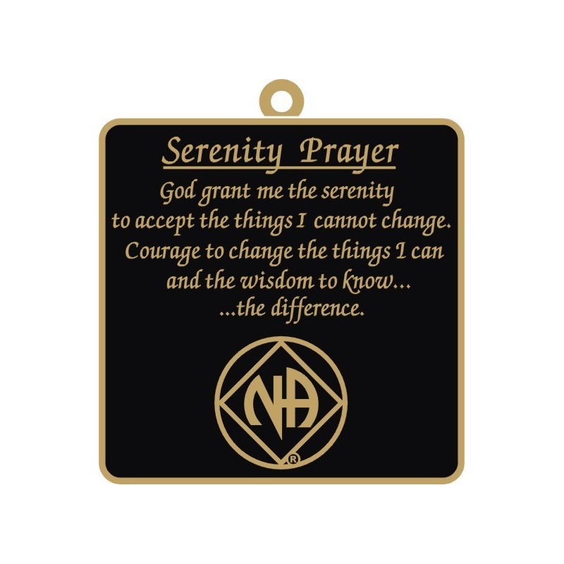 Serenity Prayer Key Tag Black