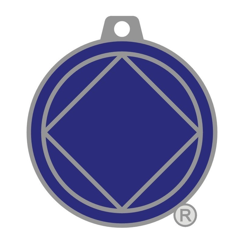 Service Blue & Silver Key Tag