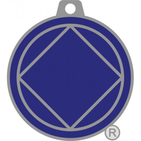 Service Blue & Silver Key Tag