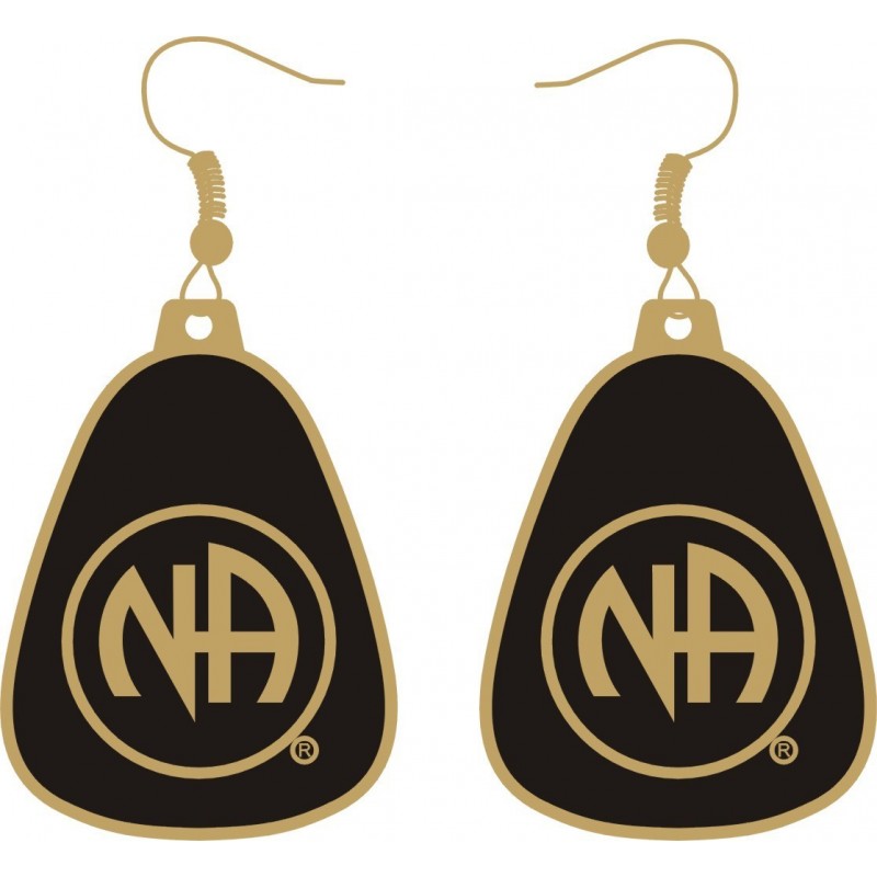 NA Ear Rings Black & Gold