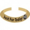 Gold JUST FOR TODAY Bracelet with Sliver and Black NA Symbol