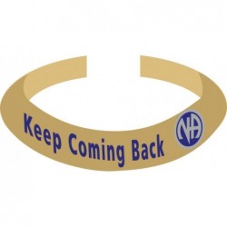 Gold KEEP COMING BACK Bracelet with Sliver and Blue NA Symbol
