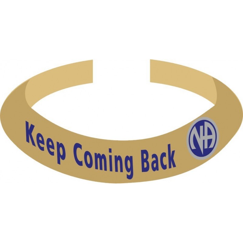 Gold KEEP COMING BACK Bracelet with Sliver and Blue NA Symbol