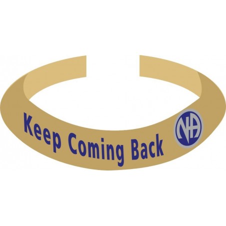Gold KEEP COMING BACK Bracelet with Sliver and Blue NA Symbol