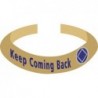 Gold KEEP COMING BACK Bracelet with Sliver and Blue Service Symbol