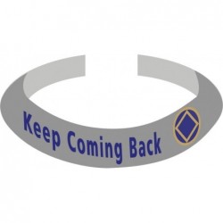 Silver and Blue KEEP COMING BACK Bracelet with Gold and Blue Service Symbol