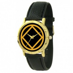 Mens Gold and Black Watch with the Service Symbol