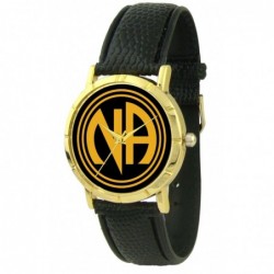 Mens Gold and Black Watch with the NA Symbol