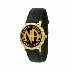 Womens Gold and Black Watch with the NA Symbol