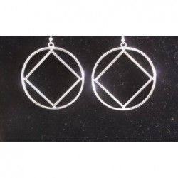Silver plated hoop earrings 2.75 inch