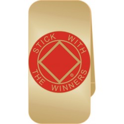 Stick with the Winners Red and Gold Money Clip