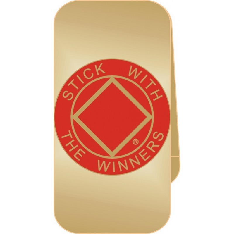 Stick with the Winners Red and Gold Money Clip