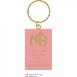 Take My Will and My Life Pink and Gold Key Tag