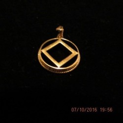 18K EP Gold Small Service Symbol