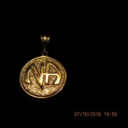 18K EP Gold Simple NA Pendant
