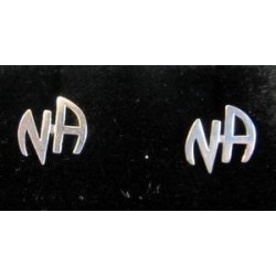 Medium NA Stud Earrings .925 Silver