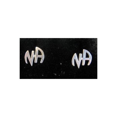 Medium NA Stud Earrings .925 Silver