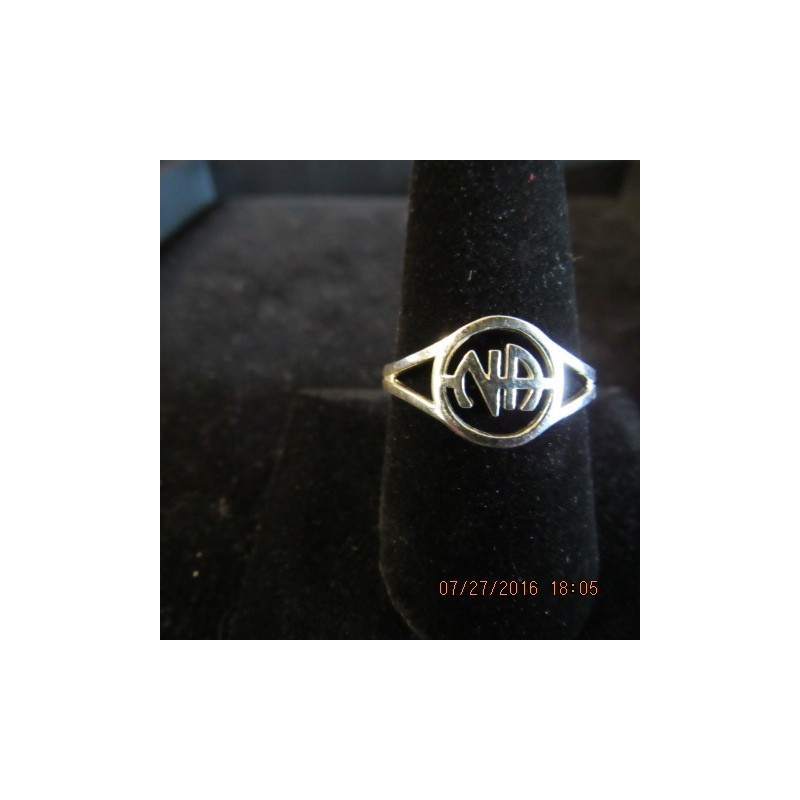 Small Pierced NA Ring .925 Silver