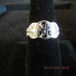 Medium Pierced NA Ring .925 Silver