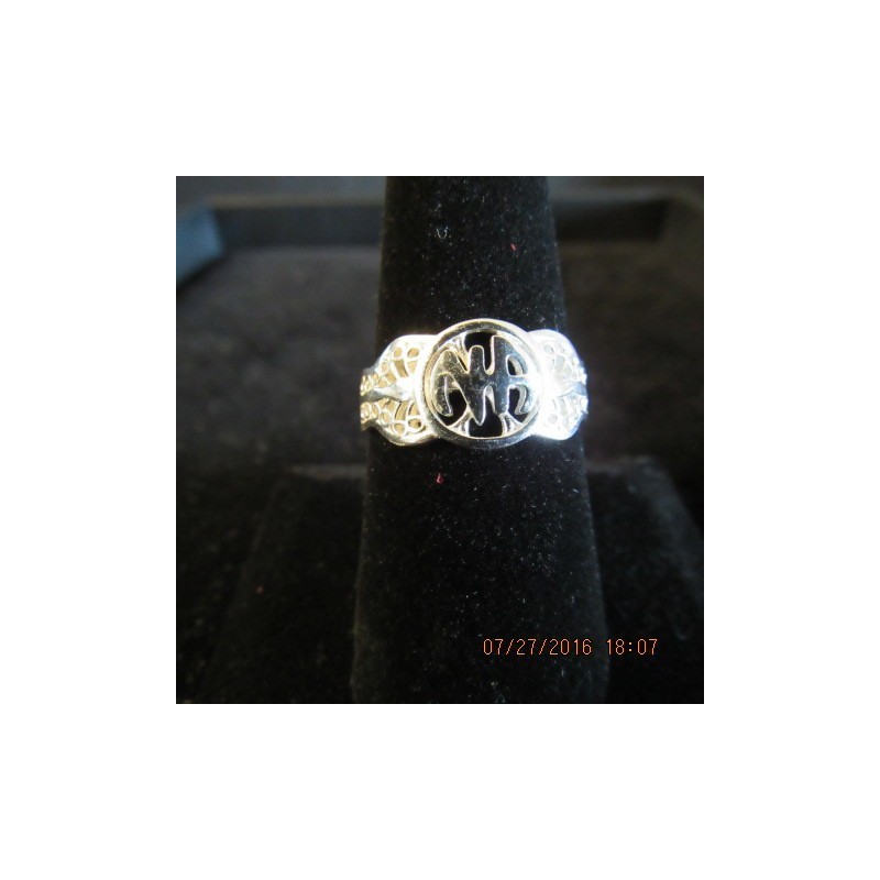 Medium Pierced NA Ring .925 Silver