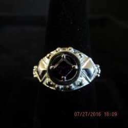 Bumps Service Ring with Purple Amethyst .925 Silver