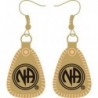 Mini Key Tag Earrings 1 inch with Black Enamel and Gold Plated