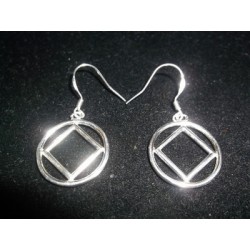 Small Service Symbol .925 Silver Earrings