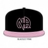 NA Hat -black with pink bill and pink & black NA symbol