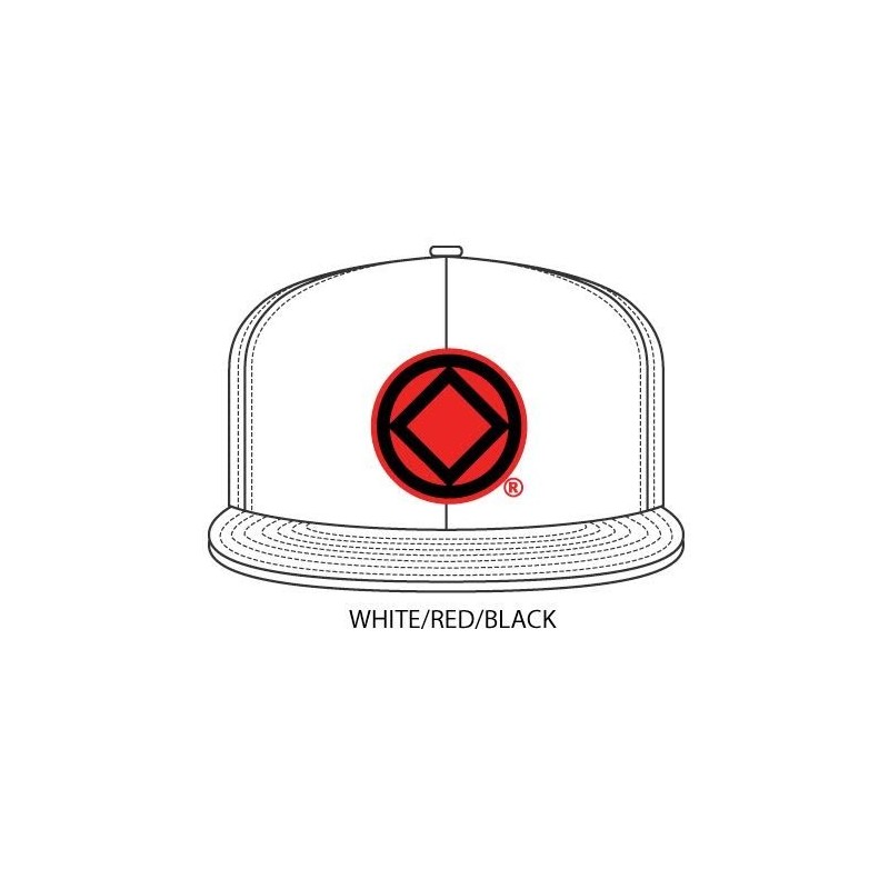 Anonymity Symbol White Hat with black and red symbol