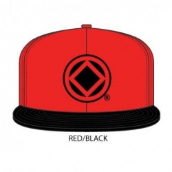 Anonymity Symbol Red Hat with black bill and red/black symbol