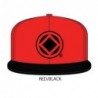 Anonymity Symbol Red Hat with black bill and red/black symbol