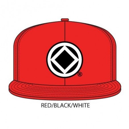 Anonymity Symbol Red Hat with white/black symbol