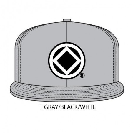 Anonymity Symbol Gray Hat with white/black symbol