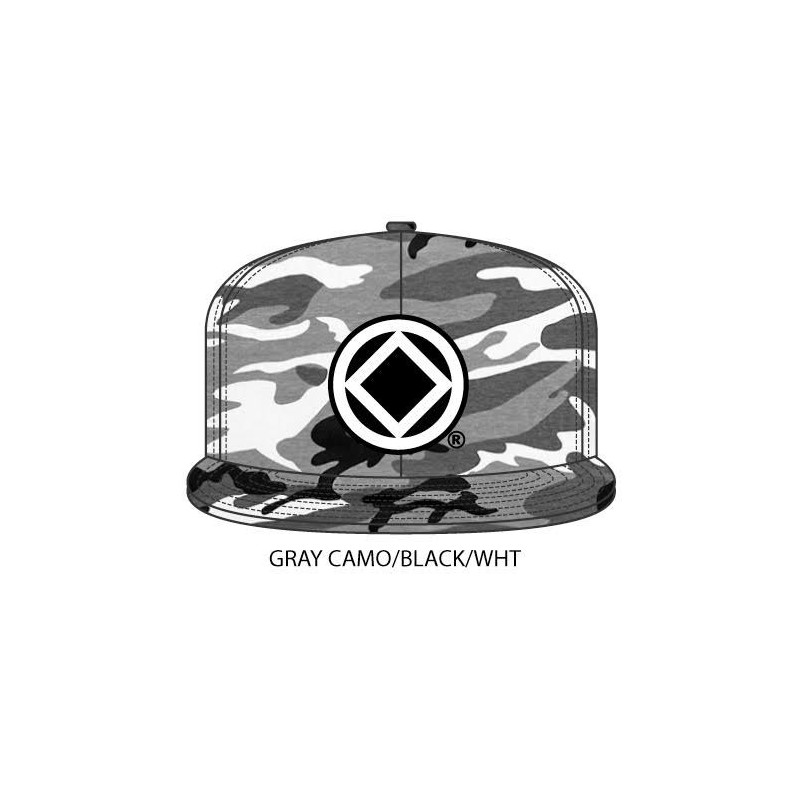 Anonymity Symbol Gray Camouflage Hat with white/black symbol