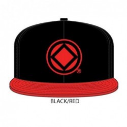 Anonymity Symbol Black Hat with red bill and black/red symbol