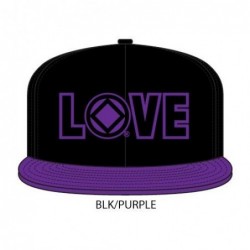 Love Hat Black with purple bill and black/purple symbol