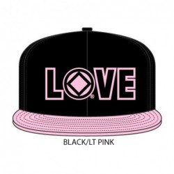 Love Hat Black with pink bill and pink/black symbol