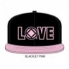 Love Hat Black with pink bill and pink/black symbol