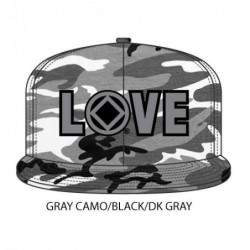 Love Hat Gray Camouflage and black/gray symbol