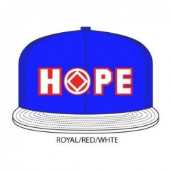 Hope Hat Blue with white bill and red/white symbol