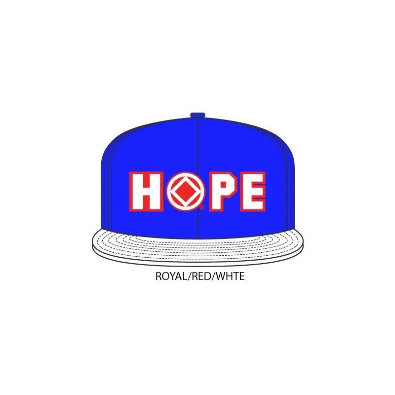 Hope Hat Blue with white bill and red/white symbol