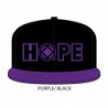 Hope Hat Black with purple bill and black/purple symbol