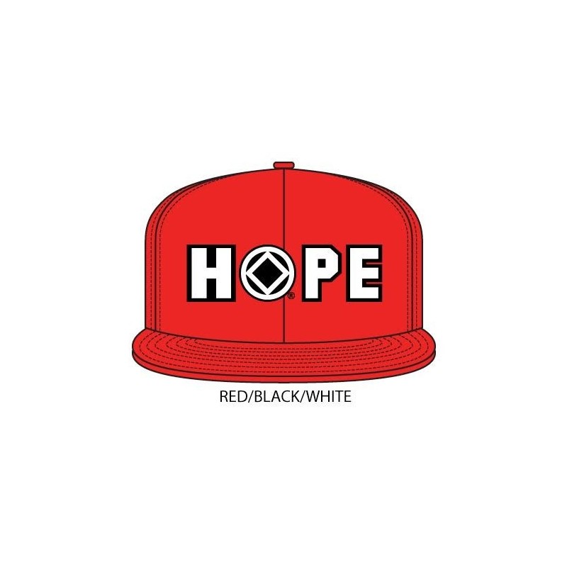 Hope Hat Red with white/black symbol