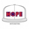 Hope Hat White with red/blue symbol