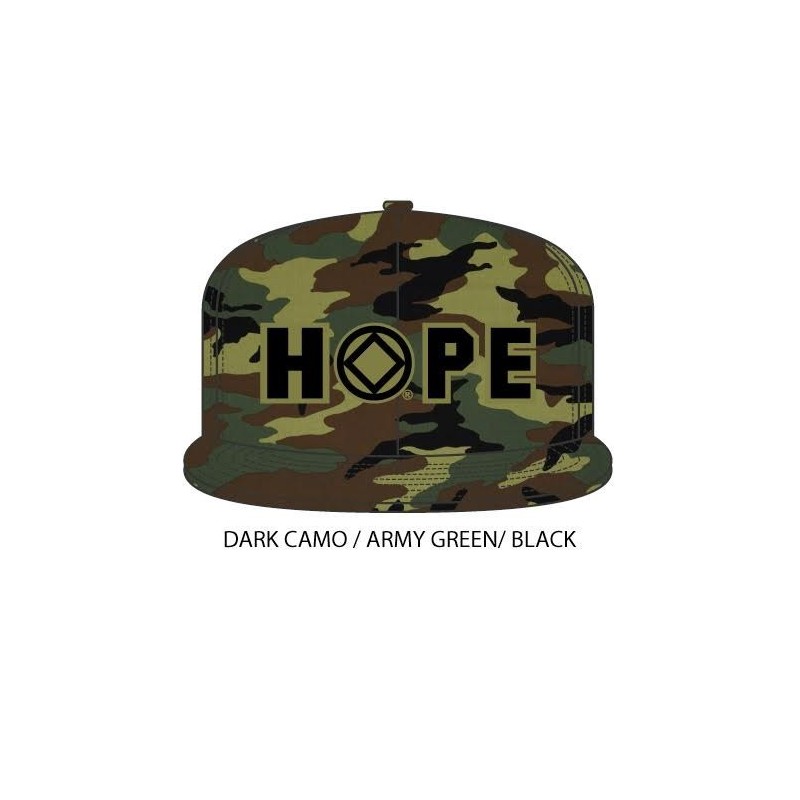 Hope Hat Dark Camouflage with army green/black symbol