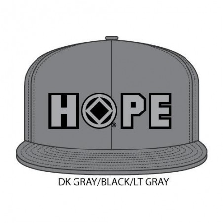 Hope Hat Gray with gray/black symbol