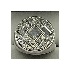 NA Service Coin Ring Half Ounce .925 Silver